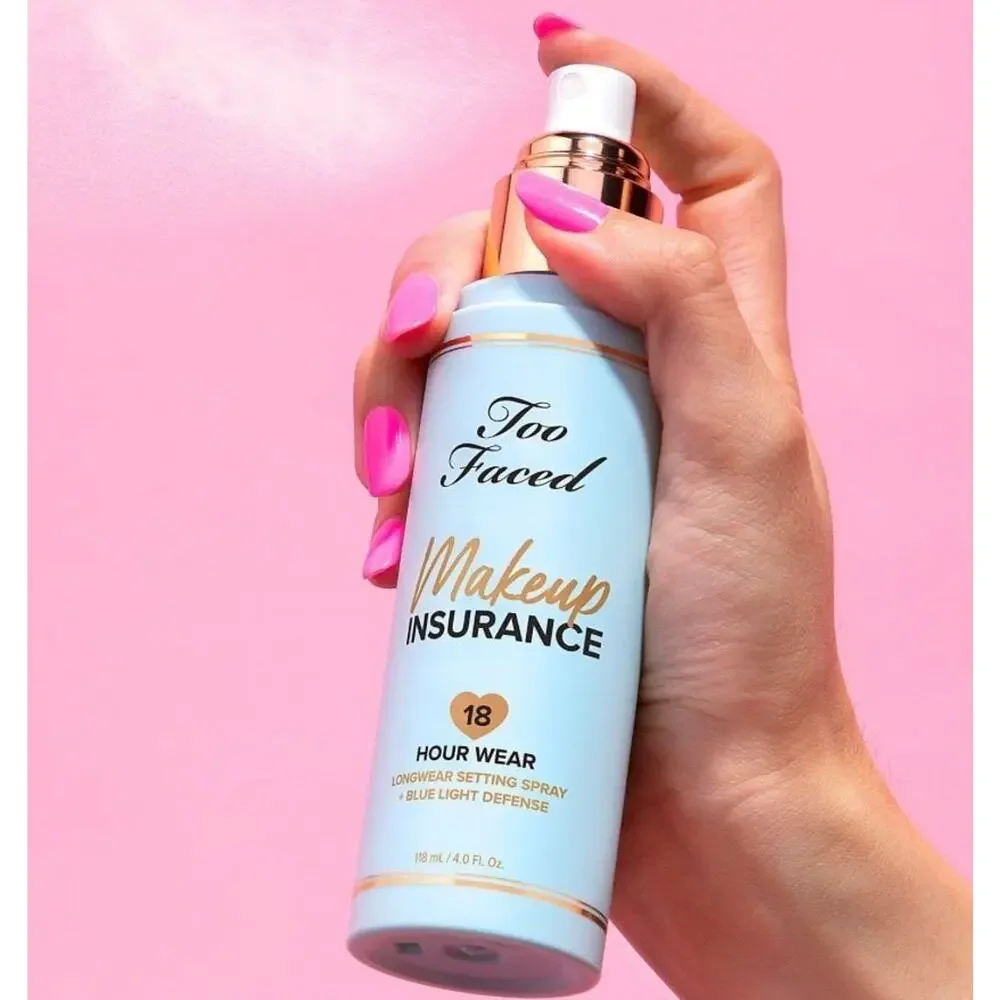 Too Faced Makeup Insurance Longwear Setting Spray + Blue Light Defense 4 Oz